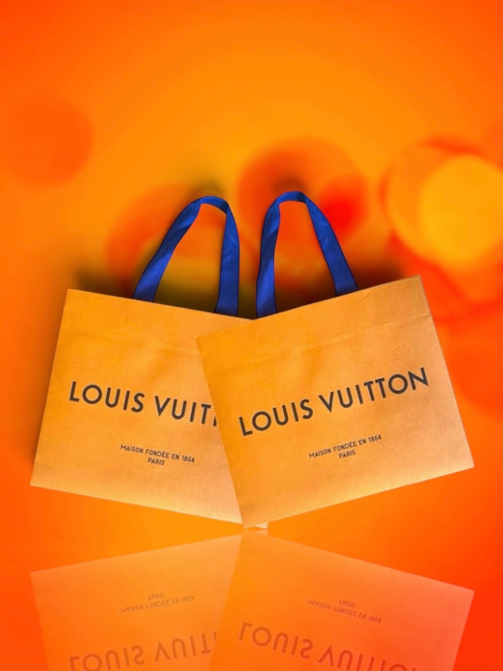 🆕💕Louis Vuitton Signature Gift Bags • [SET of 2] • Colors: Safran Imperial, Blue